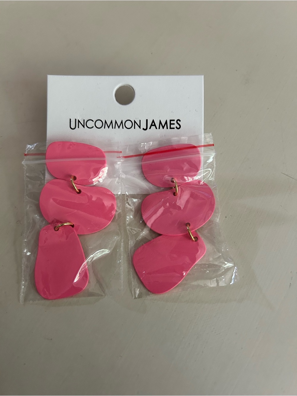Uncommon James Hot Pink Statement Drop Earrings